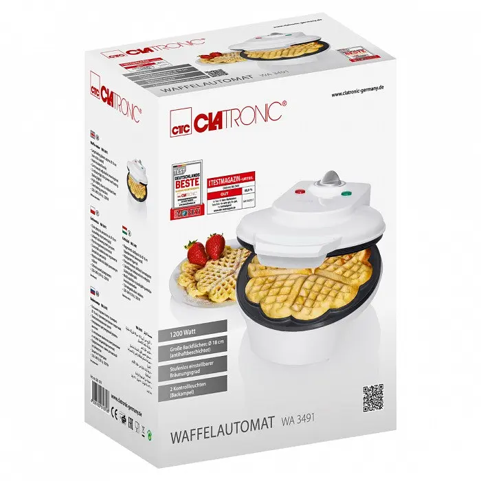 Вафельница Clatronic WA 3491 white - фото 7