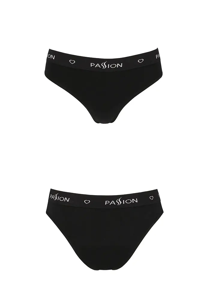 Трусики-слипы из хлопка с эластаном Passion PS004 Panties black, S (черный) - фото 5