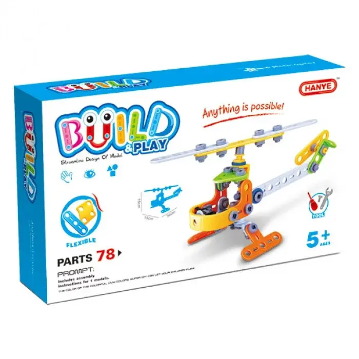 Конструктор Build&Play "Вертоліт", 78 елементів HANYE 8х23х30 см det0013349 - фото 2