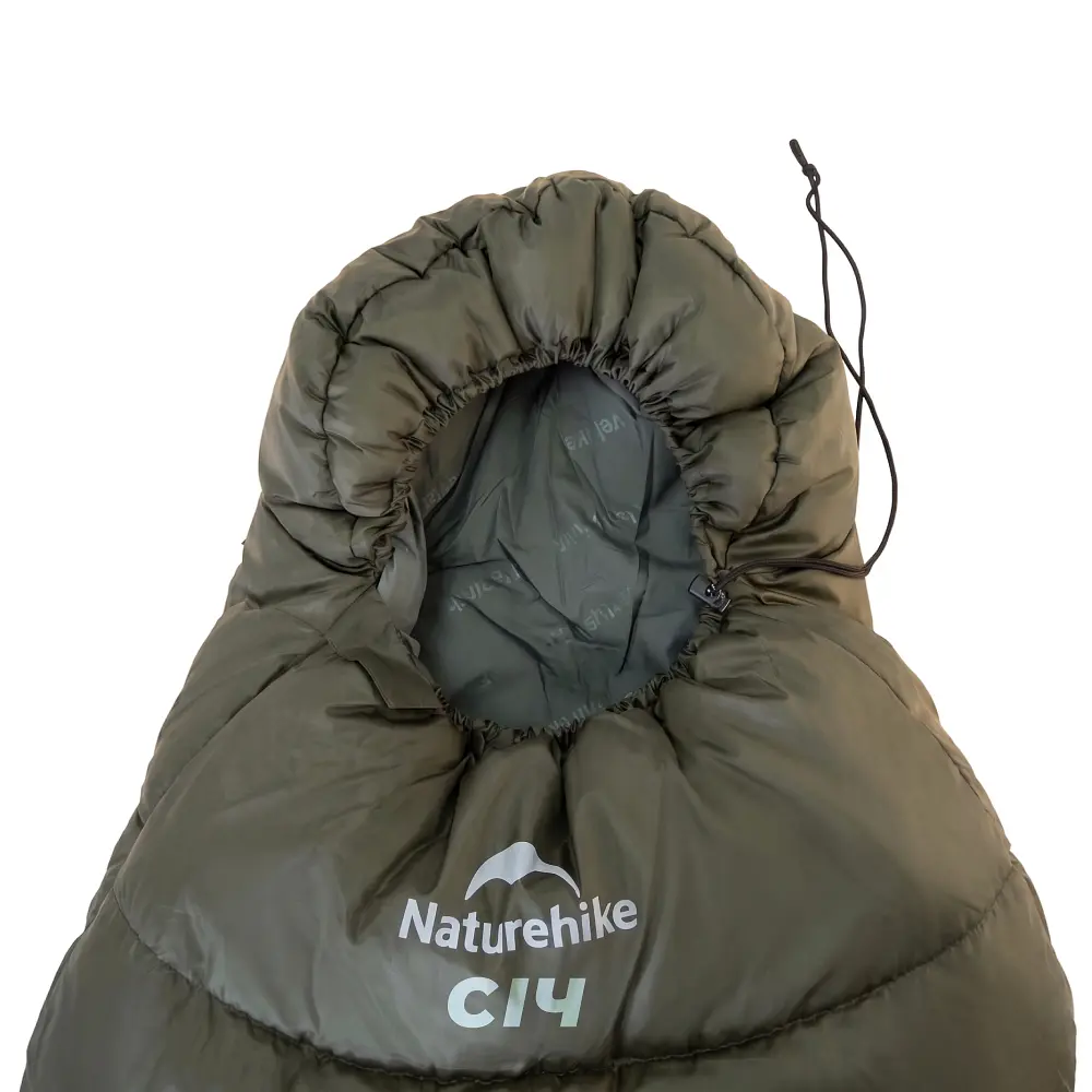 Спальник з капюшоном Naturehike CNK2300SD014 MJ600 Січ, зелений - фото 3