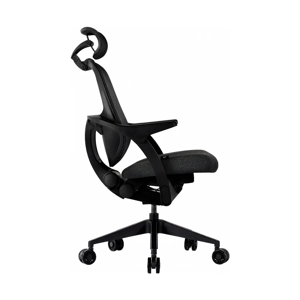 Офісне крісло GT Racer B-6333 Dark Gray/Black (B-6333 Fabric Dark Gray/Black) - фото 3