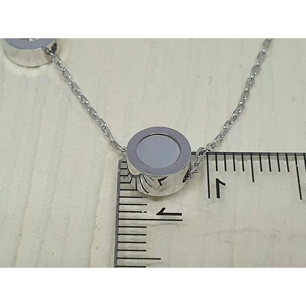 Срібне кольє Аметист з перламутром 1251050 - фото 4