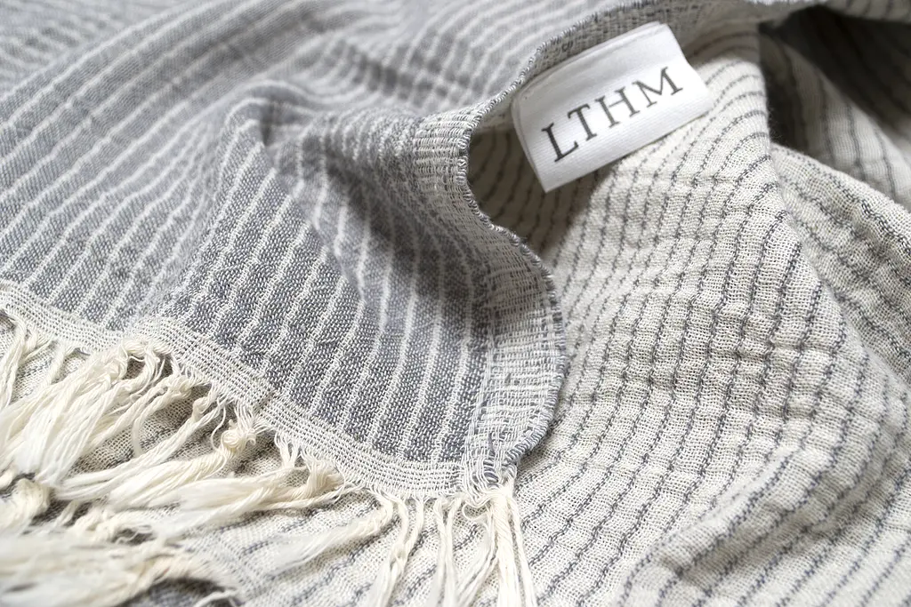 Покрывало Lotus Home - Premium Stripe антрацит 190x225 - фото 4