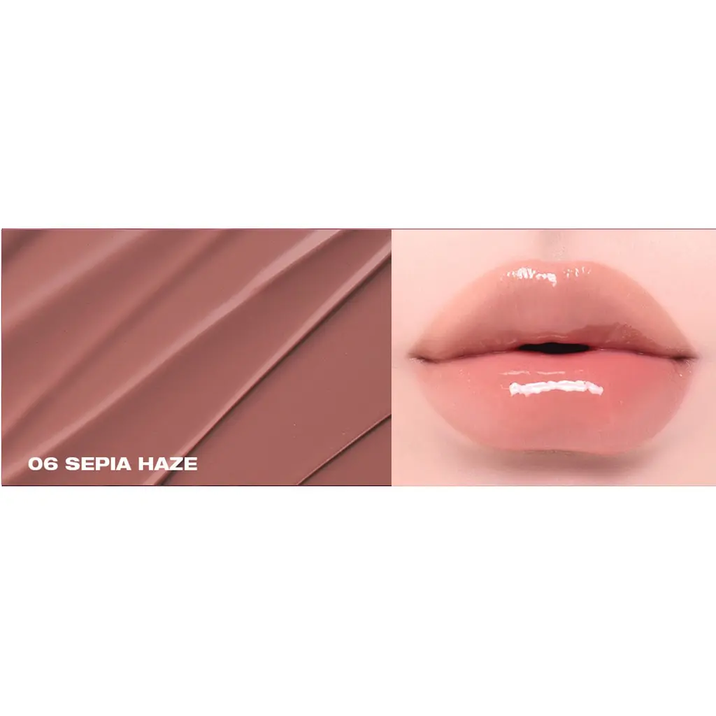 Блиск для губ Huemi Melting Glaze Lip Gloss 06 Сепія-серпанок 3.6 мл - фото 5