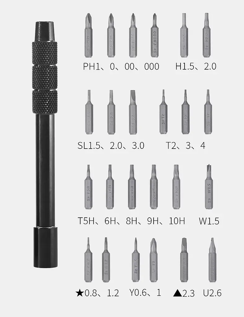 Викрутка Xiaomi Jiuxun Tools Screwdriver + біти 24 шт. (Q/NBJX005) - фото 4
