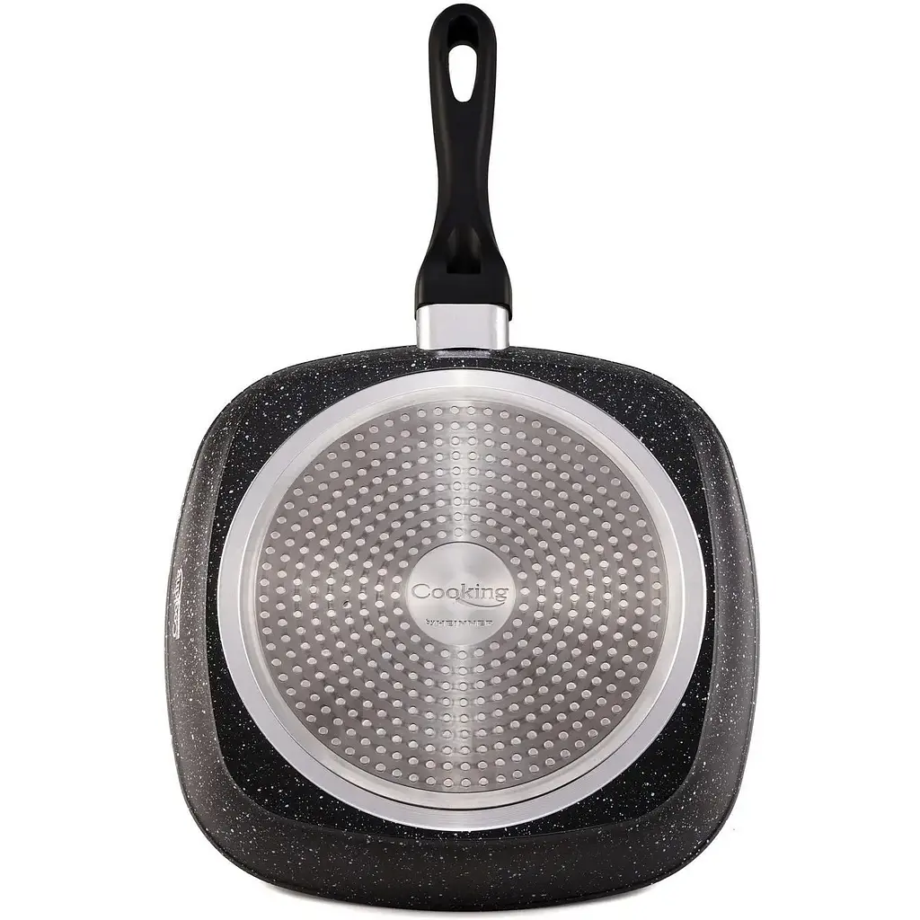 Сковорода-гриль Heinner зі скляною кришкою 28х28 см (HR-BET-ROCA28G) - фото 3