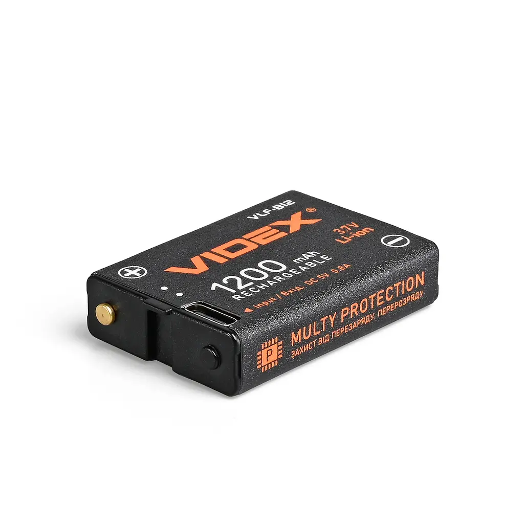 Акумулятор Videx Li-ion VLF-B12 (захист) 1200mAh 1шт BLISTER VIDEX (27219-000) - фото 4