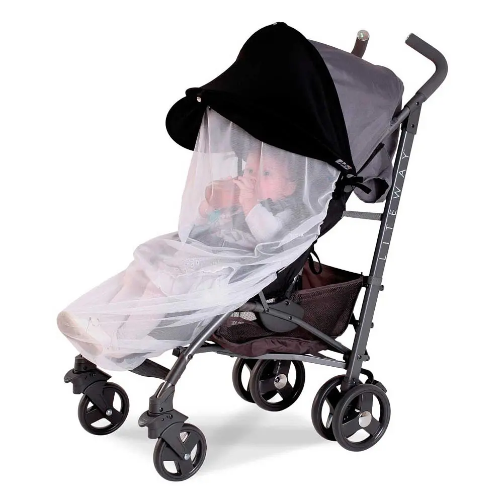 Козырек двойной 2в1 солнцезащитный с сеткой на коляску и автокресло Must Have Shade DoRechi Черный + Белый - фото 5