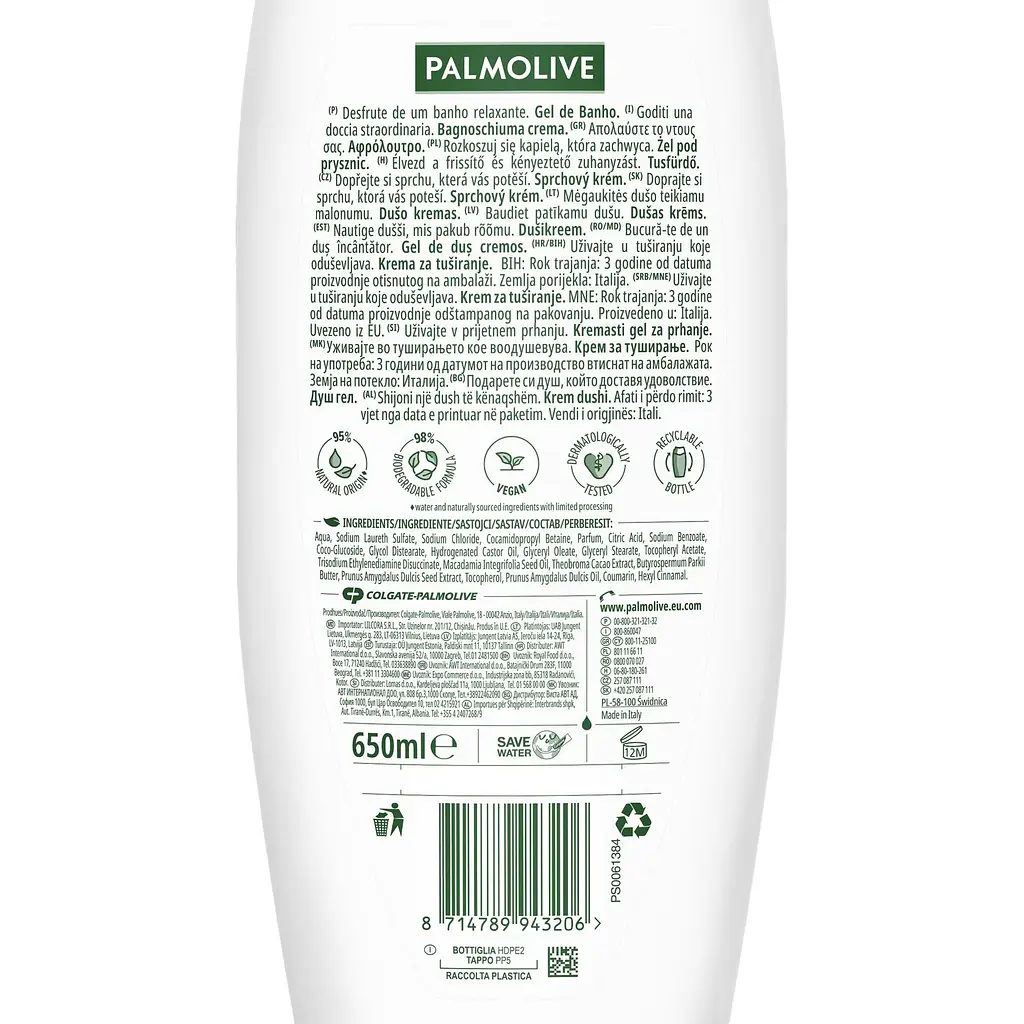 Гель для душа Palmolive Naturals Макадамия и Какао 650 мл - фото 3