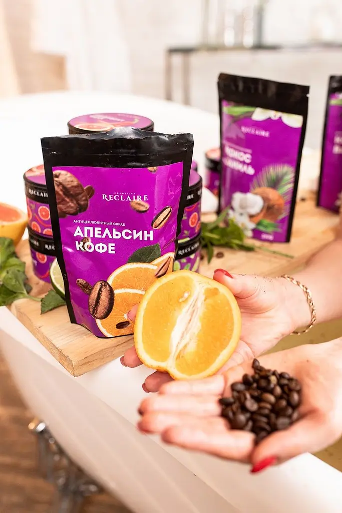Скраб антицеллюлитный Кофе-Апельсин Reclaire 250 мл - фото 2