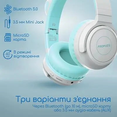 Наушники Promate Panda Aqua (panda.aqua) - фото 8