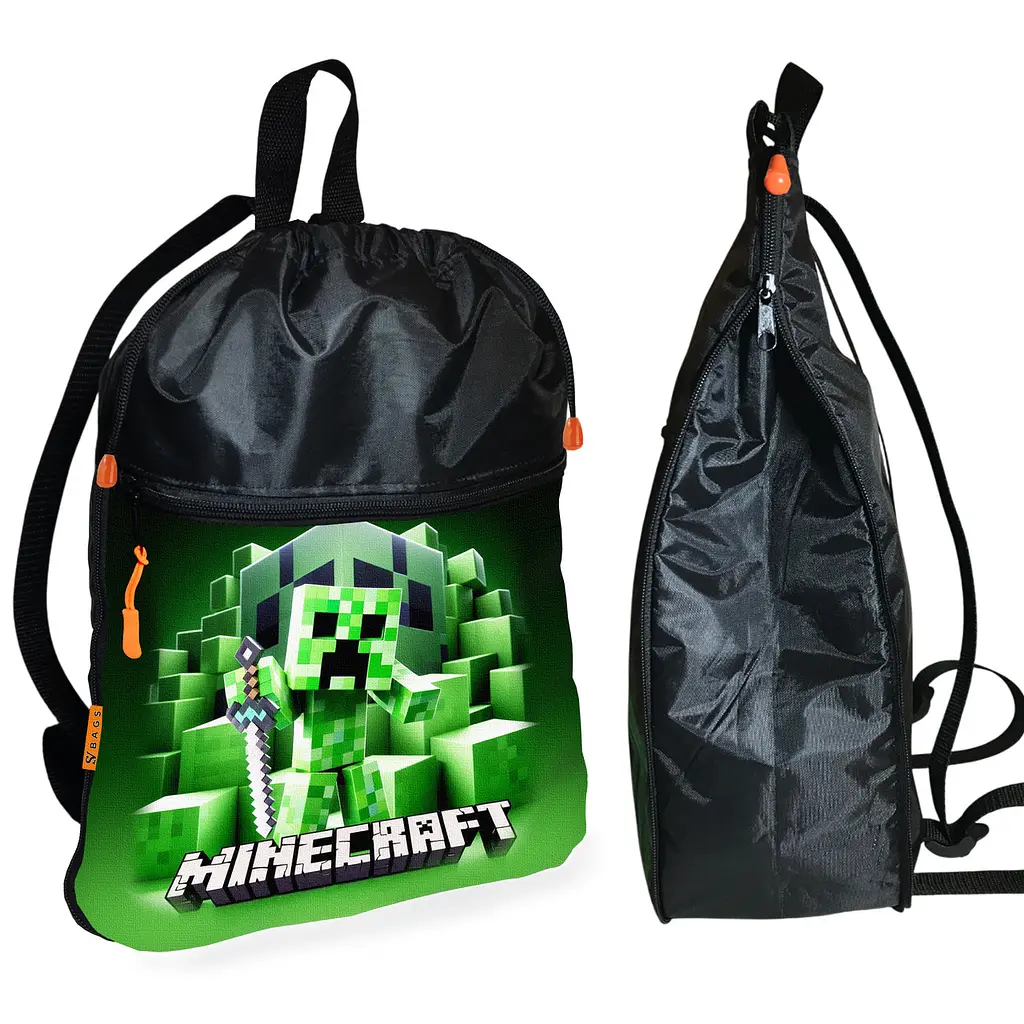 Школьный рюкзак детский Minecraft + Сумка для обуви спортивной формы рюкзак-мешок для мальчика (01740) - фото 2