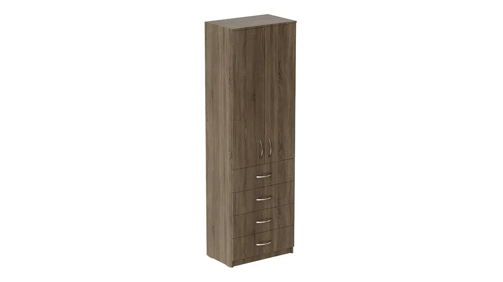 Шафа Анжело Ferrum-decor на 3 полиць з 2 дверима та 4 ящики 1900x600x380 ДСП Дуб Сонома Трюфель 16 мм (FRD-104993) - фото 2