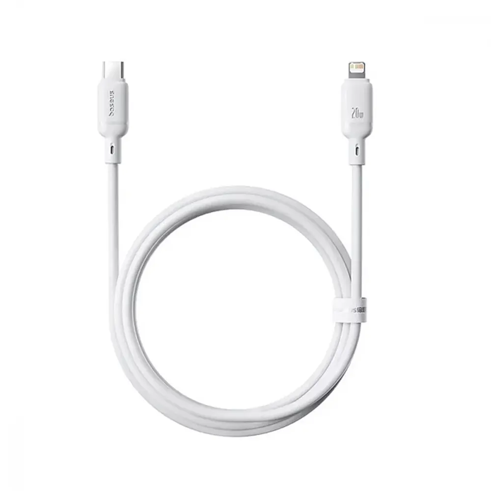 Кабель Baseus Silky Series Fast Charging Cable Type-C to iP 20W 1m White - фото 3