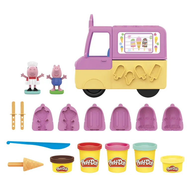 Ігровий набір для творчості з пластиліном Play-Doh Машинка з морозивом Свинки Пеппи (F3597) - фото 3