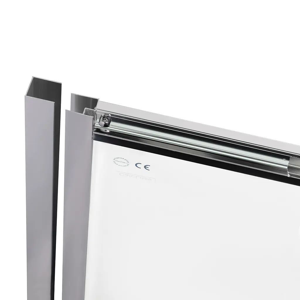 Душові двері в нішу Qtap Taurus CRM209-1.C6 90-100x185 см, скло Clear 6 мм, покриття CalcLess, універсальні, прозорий - фото 4