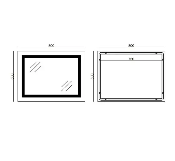 Дзеркало Mixxus Warm MR02-80x60 (годинник, LED-підсвічування, антизапотівання) (MI6004) - фото 5