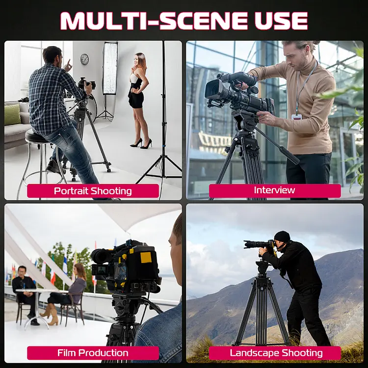 Штатив Ulanzi MT-81 Tripod (80-155cm) Black (T080GBB1) - фото 8