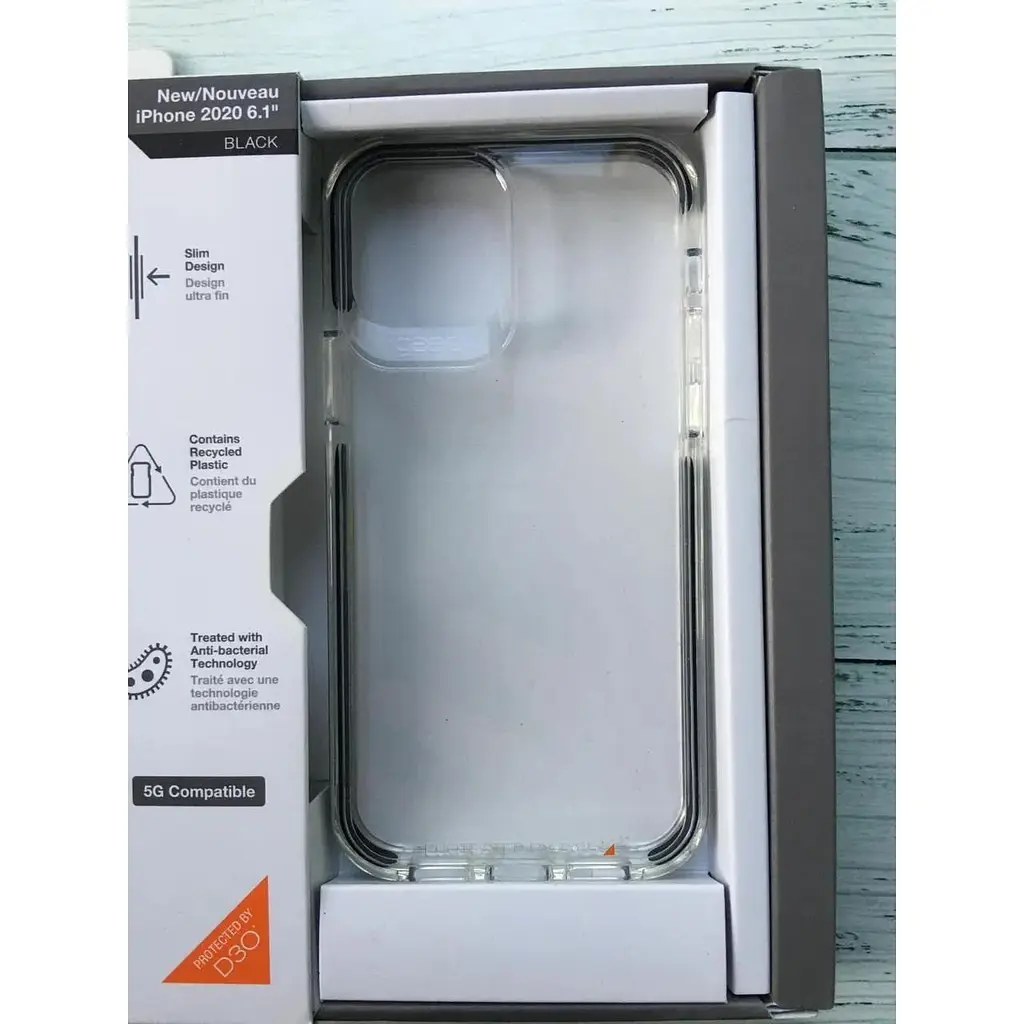 Оригинальный противоударный чехол Gear4 Piccadilly D3O для iPhone 12 Pro (6.1") Black + Прозрачный (702006868) - фото 6