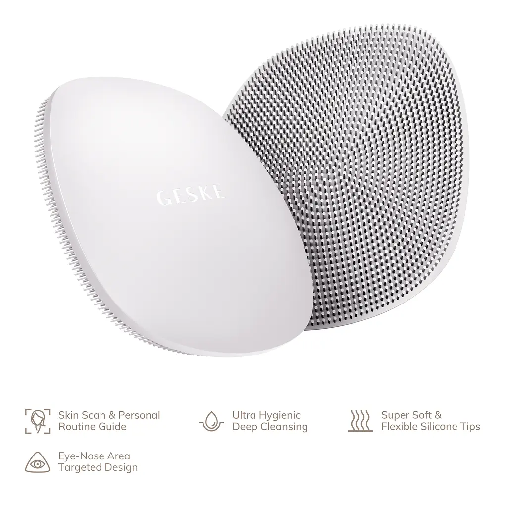 Щетка для лица GESKE Facial Brush 4 в 1 пудровая - фото 5