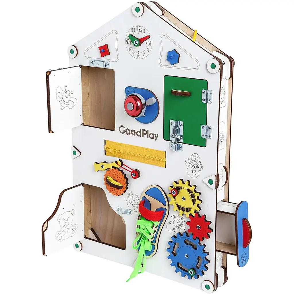 Бизиборд GoodPlay развивающий 56х38х6 см (D008) - фото 5