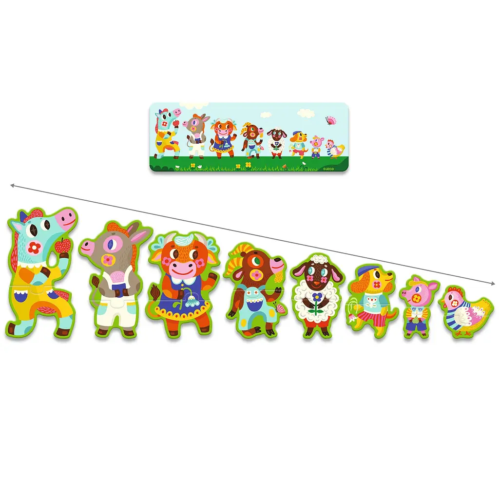 Настольная игра Djeco Puzzle Duo Большие и маленькие на ферме 16 шт. (DJ08266) - фото 3