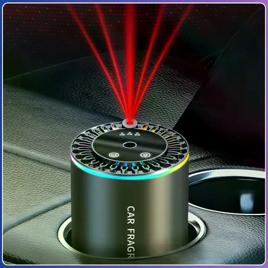 Автомобільний ароматизатор XT015 чорний з RGB-підсвіткою • Аромадифузор «зоряне небо» для авто, дому, офісу та салону машини - фото 2