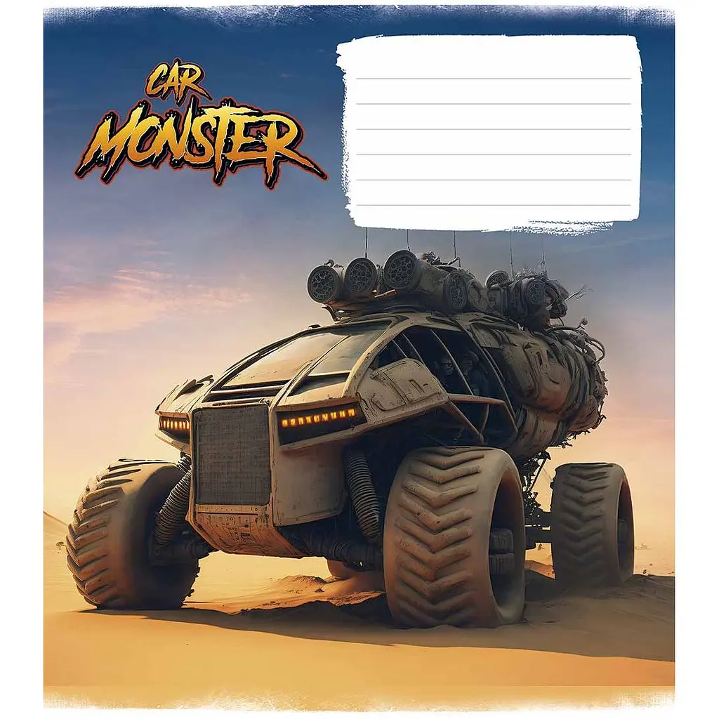 Набор тетрадей Школярик Car monster, косая линия, 12 листов, 30 шт. (012-3243С.) - фото 4