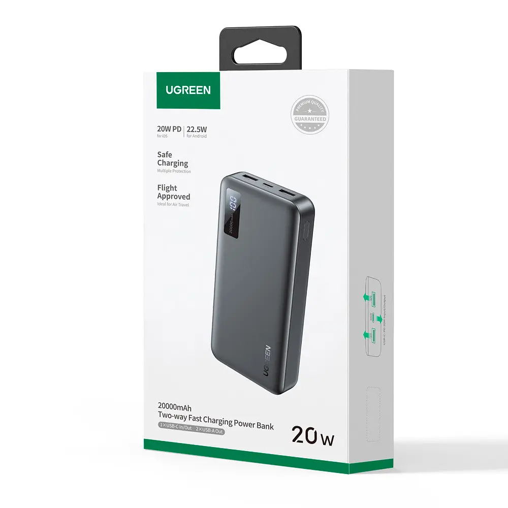 Зовнішній акумулятор Ugreen PB312 20000mAh PD 20W - фото 2