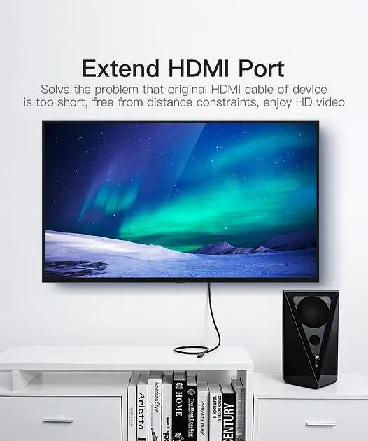 Удлинитель HDMI-HDMI v.2.0 Vention F/M PVC Shell 4K 60Hz 18Gbps 1.5m Black (VAA-B06-B150) - фото 6