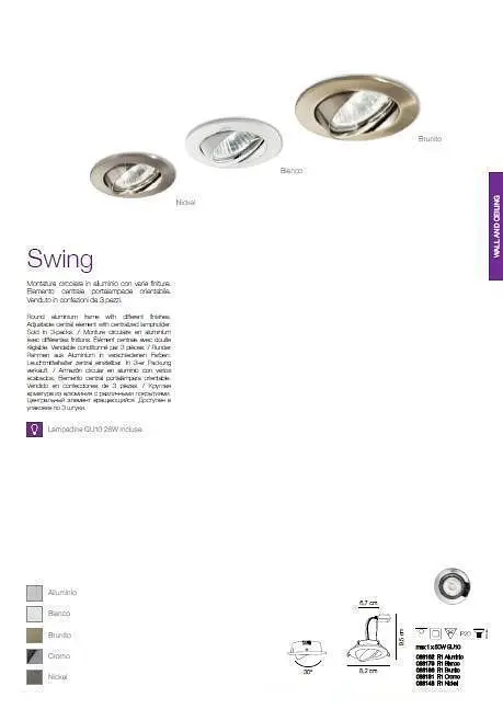 Точечный светильник Ideal Lux SWING FI1 BIANCO (083179) - фото 5