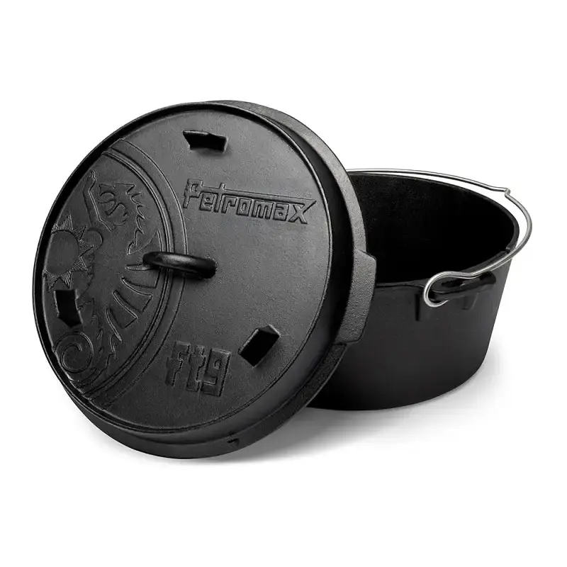 Казан-жарівня чавунна Petromax Dutch Oven ft9 плоске дно 7.5 л (1017-ft9-t) - фото 2