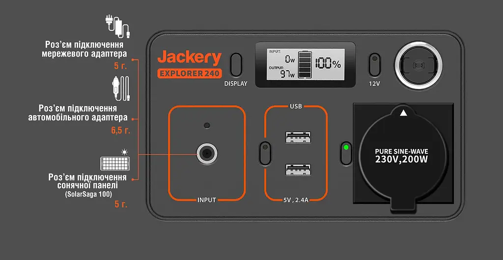 Зарядна станція Jackery Explorer 240 [74695] - фото 4
