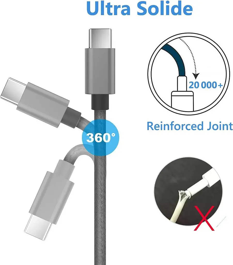 Кабель USB-A → USB-C Yosou 2 м (2 шт.), швидка зарядка 3A - фото 3