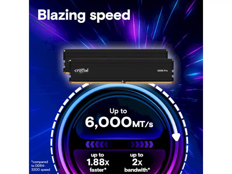 Пам'ять для настільних комп'ютерів Crucial 48 GB DDR5 6000 MHz Pro (CP48G56C46U5) - фото 6