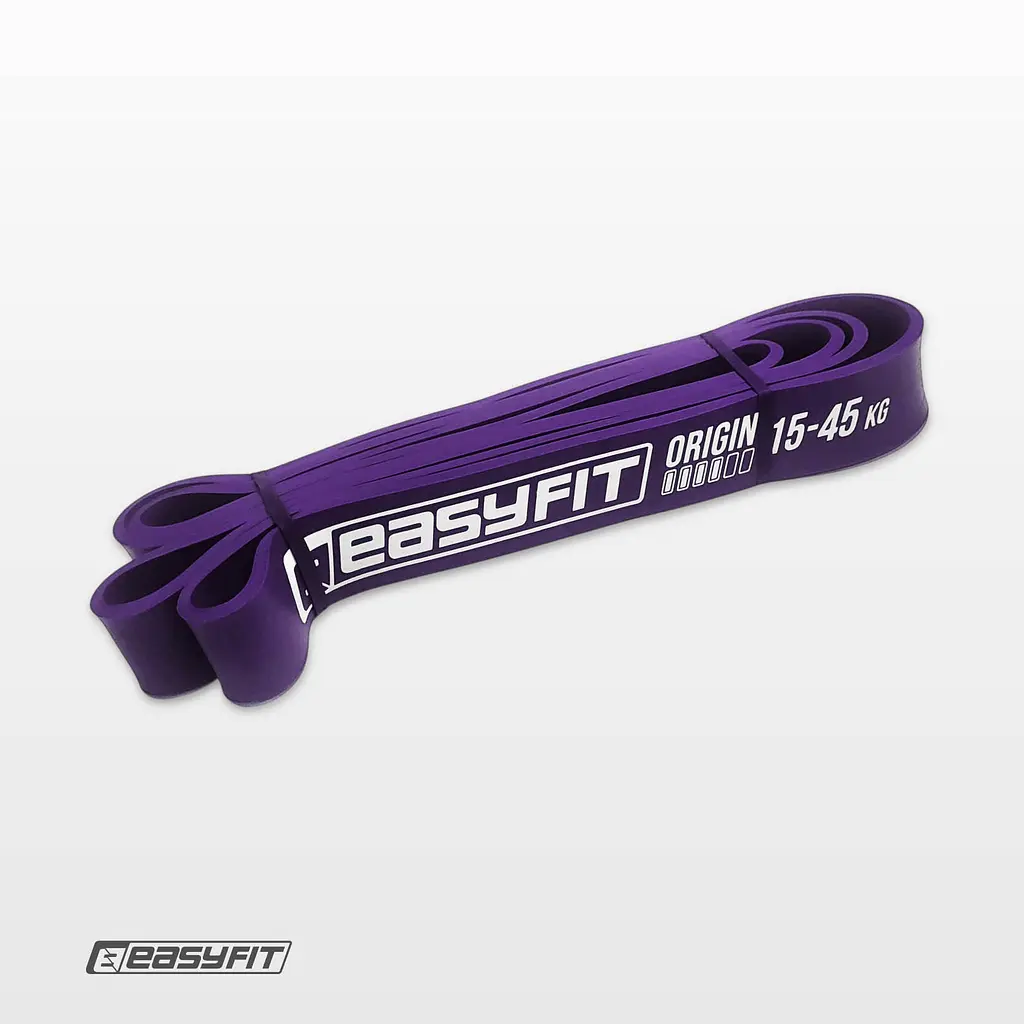 Гумова петля EasyFit 15-45 кг Фіолетова - фото 6