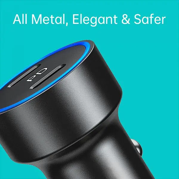 Автомобільний зарядний пристрій Choetech С0054BK 2xUSB-C, 40 Вт, PD - фото 3