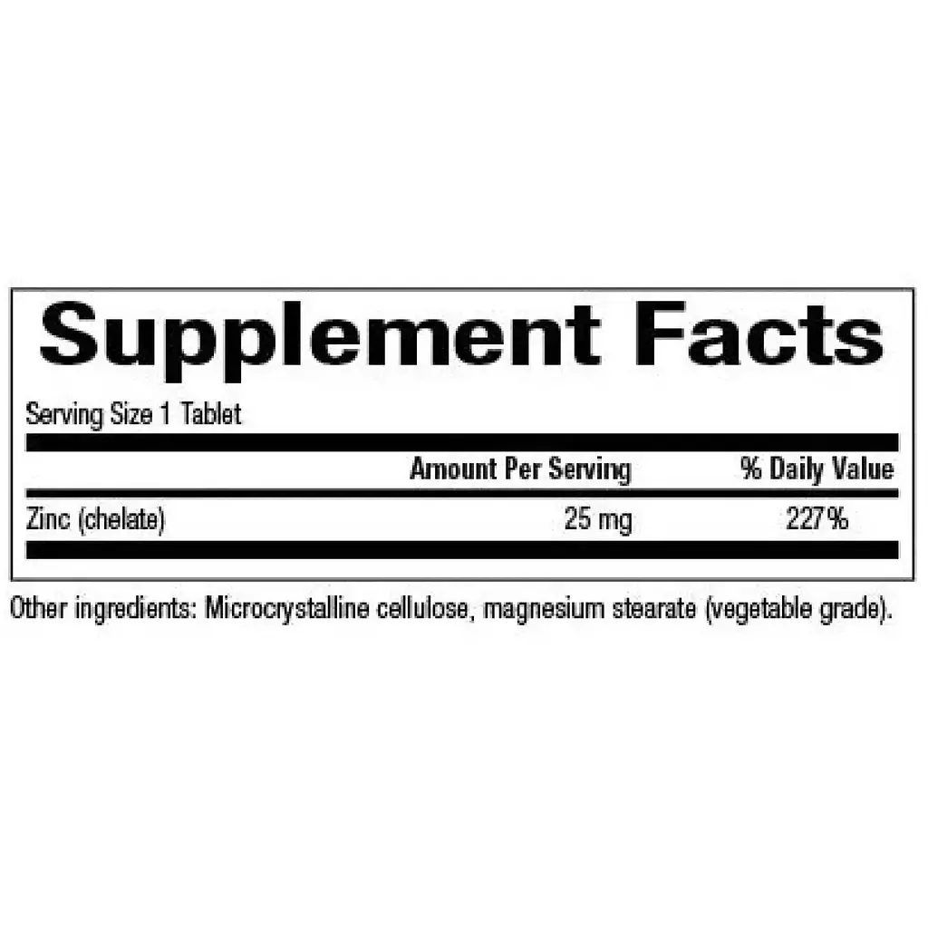 Дієтична добавка Natural Factors Zinc Chelate 25 мг 90 таблеток - фото 2