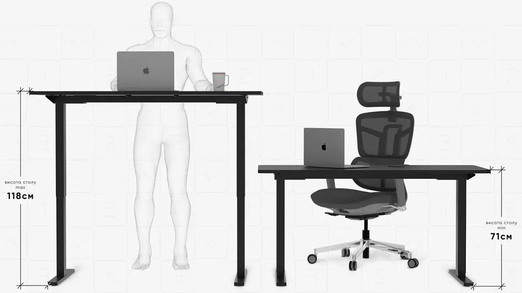 Комп'ютерний стіл Mealux PowerDesk Duo Black (EVO-242 Duo B/B) - фото 6