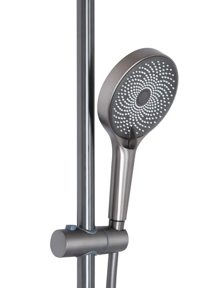 Душова система універсальна Qtap Slavonice Gunmetal Black PVD з виливом QTSLA111GMB45910 - фото 4