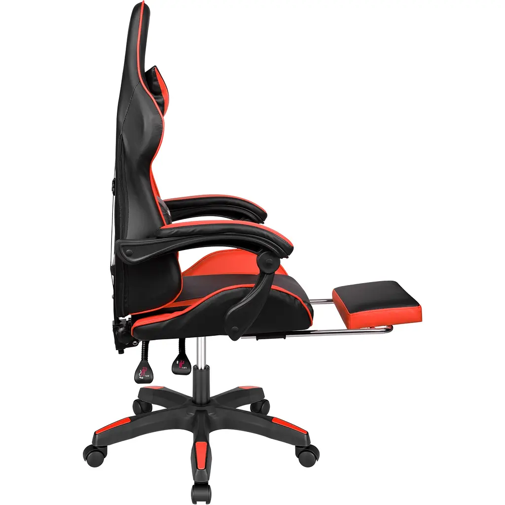 Кресло геймерское Kruger&Matz GX-150 с подставкой для ног Red/Black - фото 5
