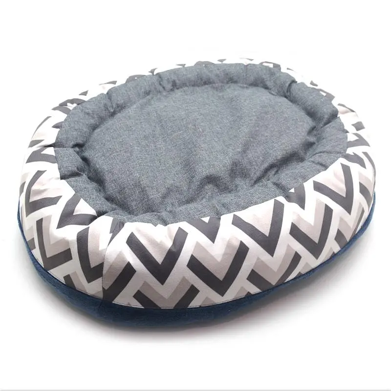 Лежак овальний для собак та котів Ложе Zoo-hunt синій №3 60х80х24 см - фото 2