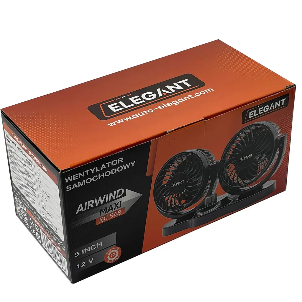 Автомобільний вентилятор Elegant 12V на підставці два режими 12.7 см (EL101 548) - фото 5