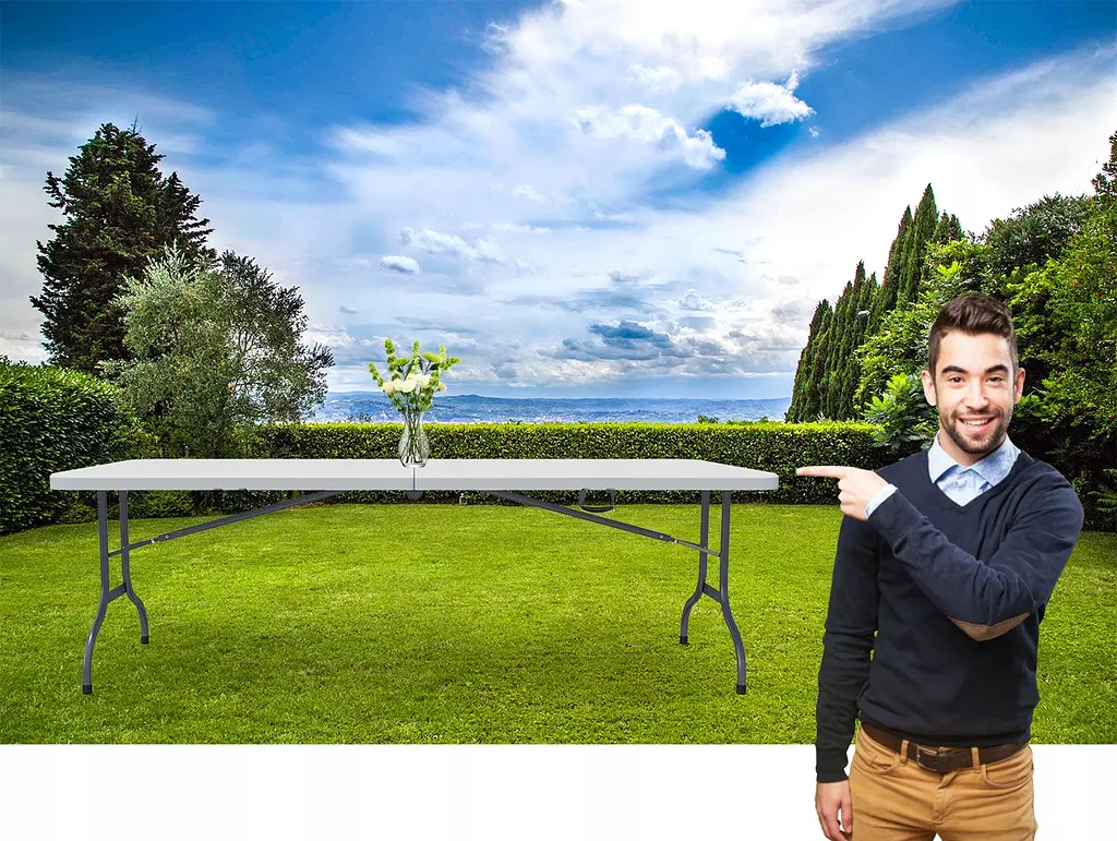 Стол складной переносной Damon 180х74x74 White (O9) - фото 6