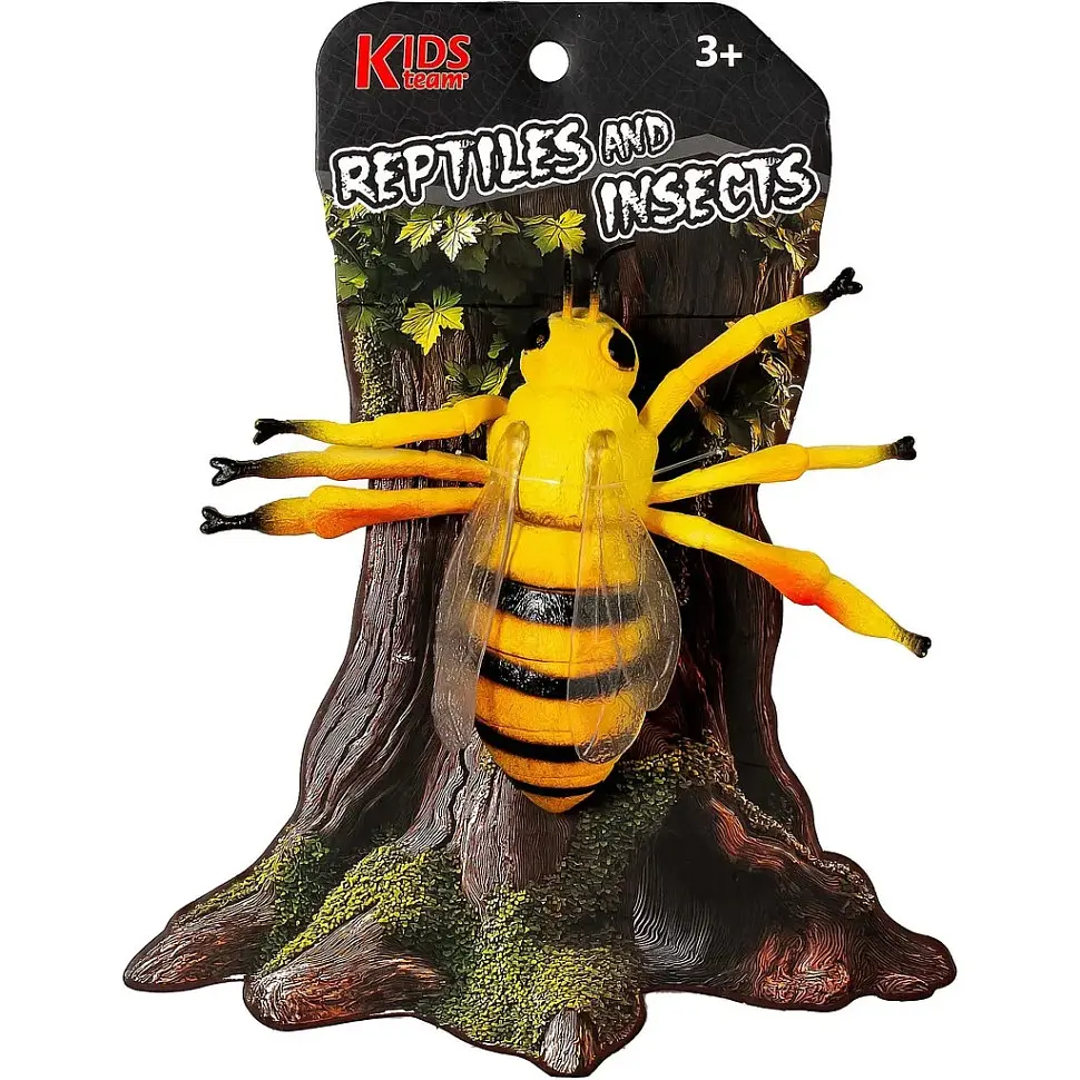 Дитяча іграшкова фігурка "Бджола" Kids Team ZY1827231 серії "Reptiles and insects" - фото 2