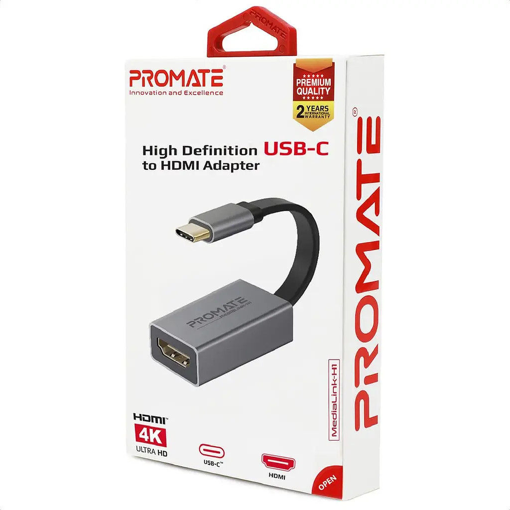Перехідник Promate HDMI-USB Type-C medialink-h1.grey (medialink-h1.grey) - фото 2