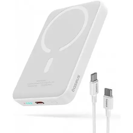 Зовнішній акумулятор Baseus Magnetic Mini 20W 10000 mAh (PPCX070002) білий - фото 6