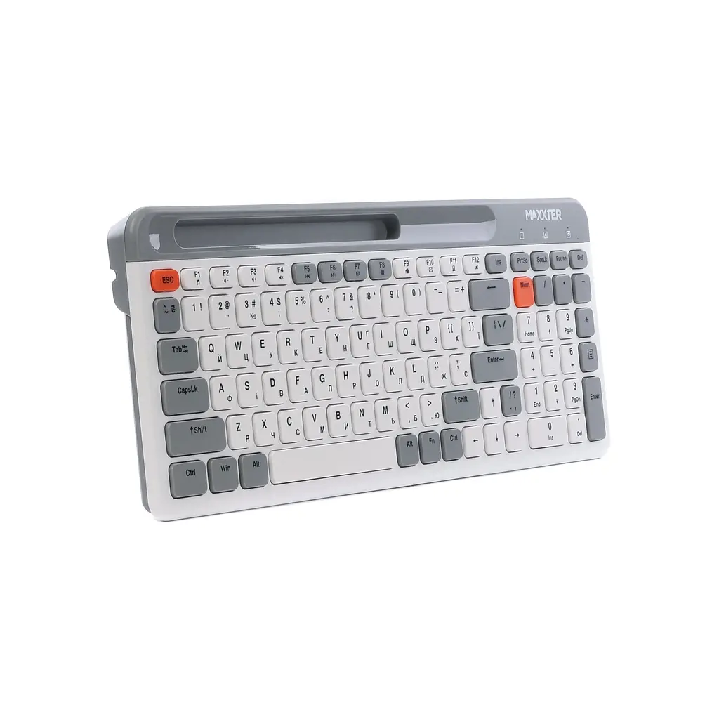 Клавіатура Maxxter KBW-02G-UA Wireless Grey (KBW-02G-UA) - фото 3