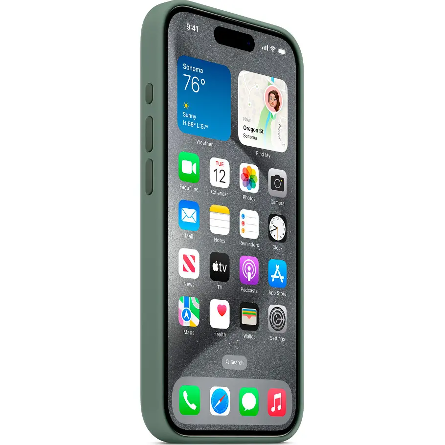 Чохол Silicone Case with MagSafe для Apple iPhone 15 Pro Cypress AAA [93263] - фото 3