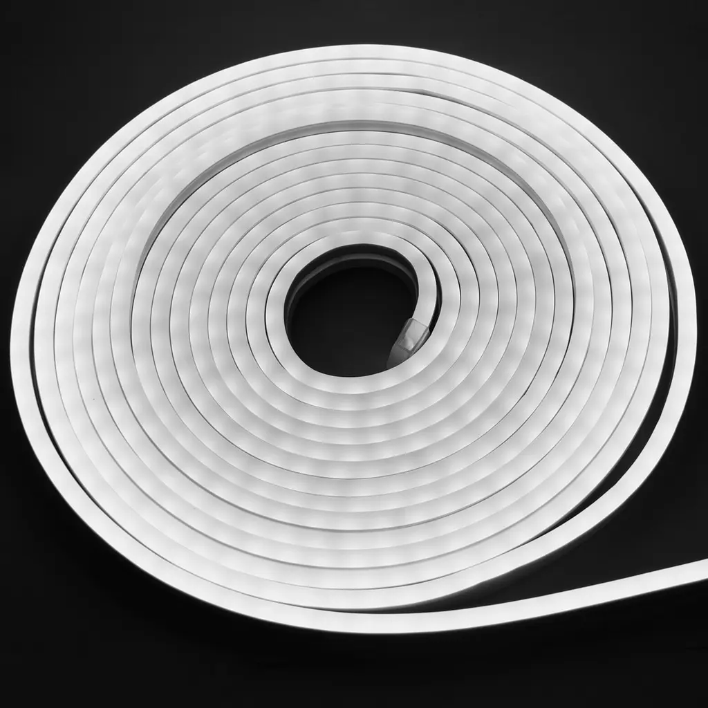 Светодиодная неоновая лента NeonFlex NF-W5, гибкая, силиконовая, белая, длина 5 м, питание 12В, с блоком питания - фото 6